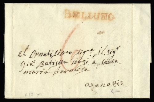 1828, Italien, Brief