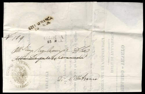 1818, Italien, Brief