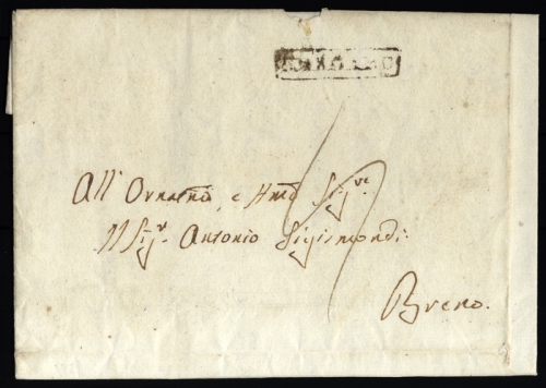 1818, Italien, Brief
