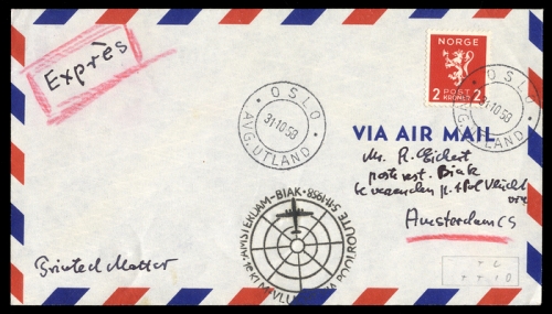 1958, Luftfahrt,Flugpost,internationaleFlugpost bis 1950, Brief