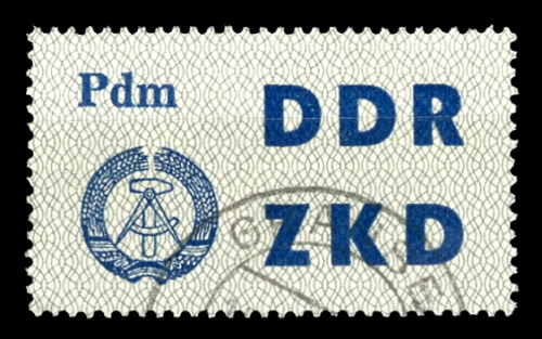 1963, DDR Verwaltungspost C Laufkontrollzettel ZKD, 12, gest.