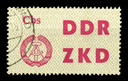1963, DDR Verwaltungspost C Laufkontrollzettel ZKD, 2, gest.