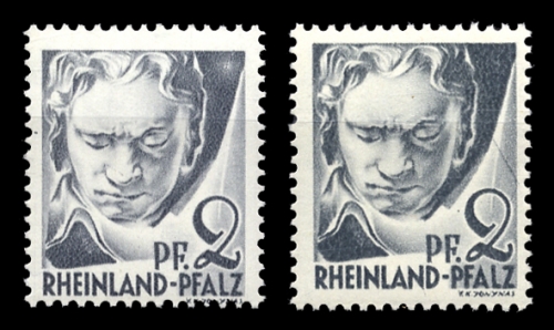 1947, Französische Zone Rheinland Pfalz, 1 I+III, **