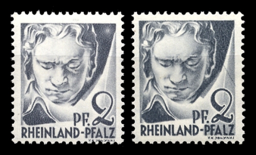 1947, Französische Zone Rheinland Pfalz, 1 I+III, **