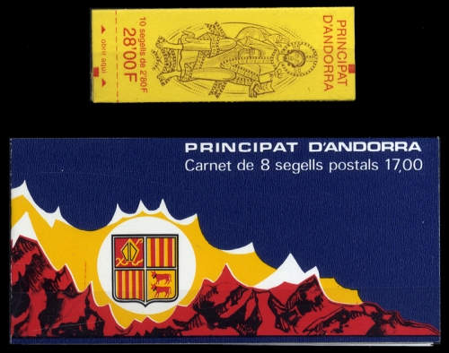 1987, Andorra Französische Post, MH 1 u.a., **