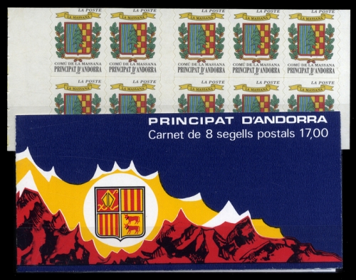 1987, Andorra Französische Post, MH 1 u.a., **
