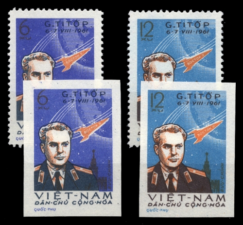 1961, Vietnam Nord und Republik, 181-82 A+B, (*)