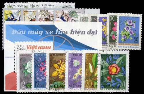 1962, Vietnam Nord und Republik, 206-10 u.a., **, gest., (*)