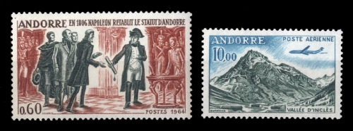 1964, Andorra Französische Post, 183 u.a., **