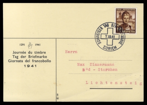 1941, Postgeschichte,Tag der Briefmarke,International bis 1945, ...