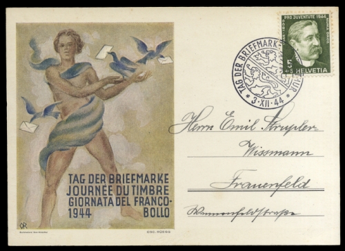 1944, Postgeschichte,Tag der Briefmarke,International bis 1945, ...
