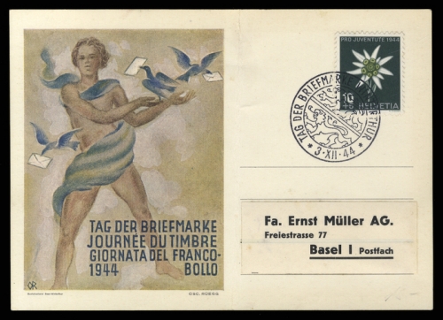 1944, Postgeschichte,Tag der Briefmarke,International bis 1945, ...