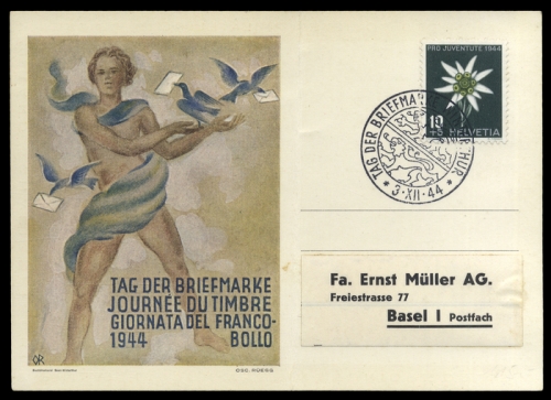 1944, Postgeschichte,Tag der Briefmarke,International bis 1945, ...