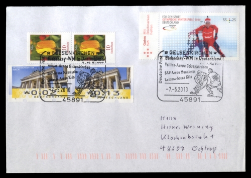 2010, Sport u. Spiel,Eishockey, Hockey,, 2782 u.a., Brief