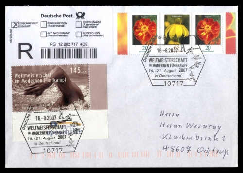 2007, Sport u. Spiel,Wassersport,sontiges, 2587 u.a., Brief