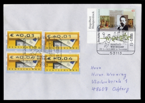 2005, Sport u. Spiel,Ballsport,Handball, 2420 u.a., Brief