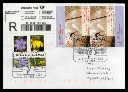2009, Sport u. Spiel,Wassersport,sontiges, 2729 u.a., Brief
