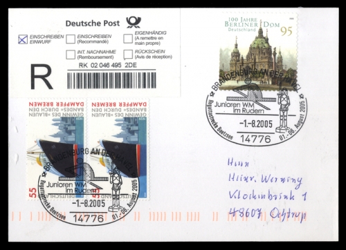 2005, Sport u. Spiel,Wassersport,sontiges, 2446, 2417, Brief