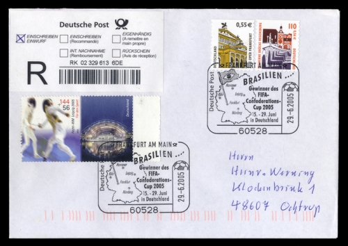 2005, Sport u. Spiel,Fussball sonstige, 2443 u.a., Brief