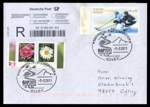 2011, Sport u.Spiel,Wintersport,Ski, 2789 u.a., Brief