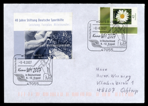 2007, Sport u. Spiel,Wassersport,sontiges, 2585 u.a., Brief