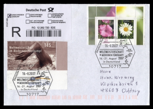 2007, Sport u. Spiel,Wassersport,sontiges, 2587 u.a., Brief