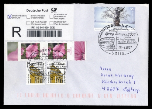 2007, Postgeschichte,Briefmarkenausstellungen,International ...