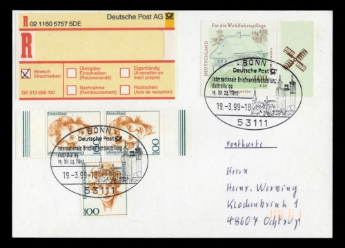 1999, Postgeschichte,Briefmarkenausstellungen,International ...