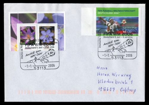 2006, Sport u. Spiel,Fussball,Weltmeisterschaften, 2324 u.a., Brief