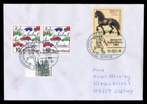 2001, Sport u. Spiel,Fussball,Vereine, 1922 u.a., Brief