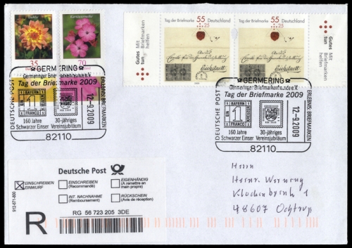 2009, Postgeschichte,Tag der Briefmarke,Deutschland nach 1945, ...