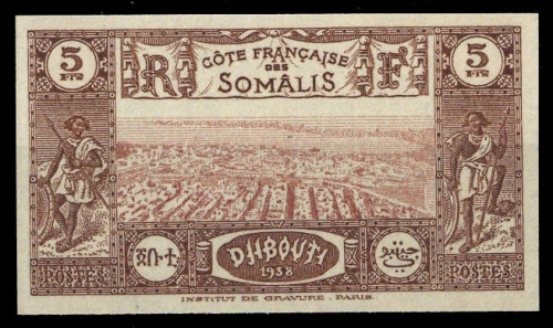 1938, Französisch Somaliküste, 180 U x, **
