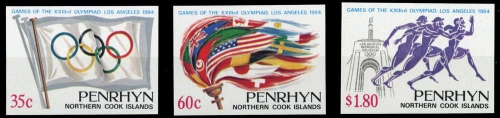1984, Sport u. Spiel,Olympische Sommerspiele 1976-,, 388-90 U, **