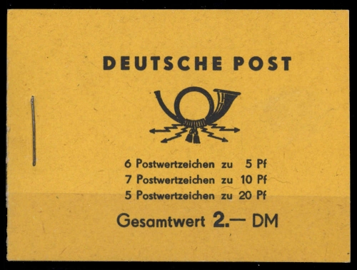 1955, DDR, MH 1 a1, **