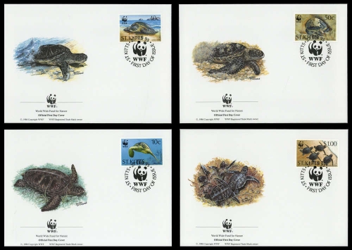 1995, St. Christopher St. Kitts, 390-93, FDC