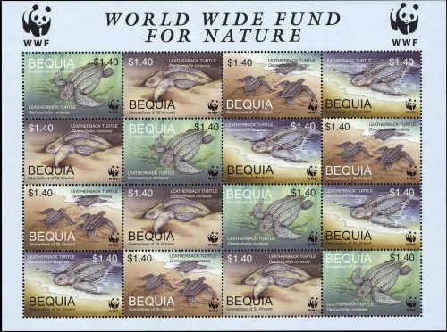 2001, St. Vincent Grenadinen Bequia, 306-09 KB ZD, **
