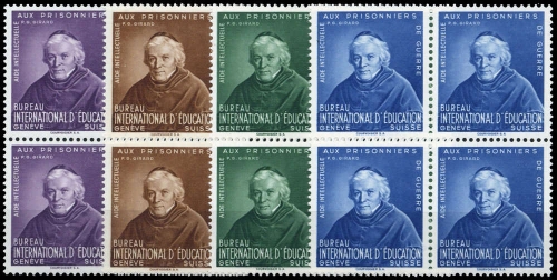 1942, Schweiz Internationale Erziehungsamt BIE, V-VIII (4), **