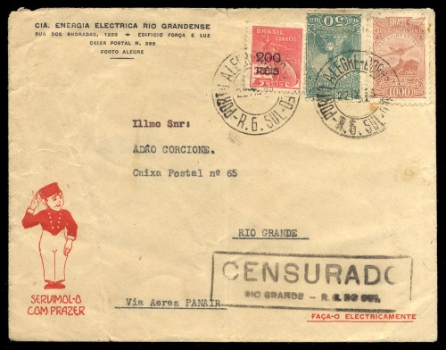 1933, Brasilien, 322 u.a., Brief