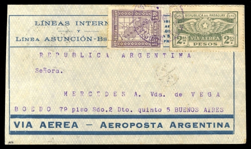 1929, Paraguay, 311 u.a., Brief