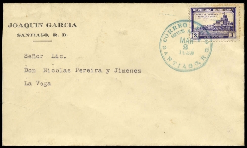 1933, Dominikanische Republik, 260, Brief