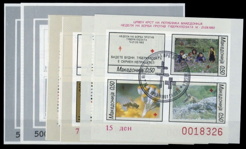 1993, Mazedonien, Bl. 6 u.a., gest.