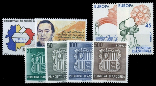 1983, Andorra Spanische Post, 168-69 u.a., **