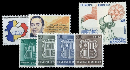1983, Andorra Spanische Post, 168-69 u.a., **