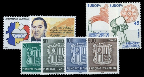 1983, Andorra Spanische Post, 168-69 u.a., **