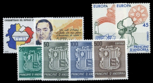 1983, Andorra Spanische Post, 168-69 u.a., **