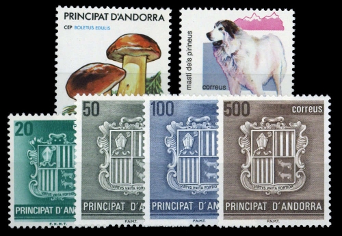 1987, Andorra Spanische Post, 197 u.a., **