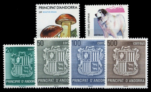 1987, Andorra Spanische Post, 197 u.a., **
