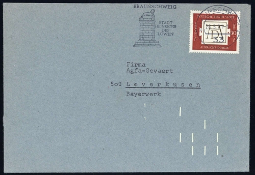 1971, Bundesrepublik Deutschland, 677, Brief