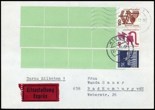 1972, Bundesrepublik Deutschland, 703 A RE u.a., Brief