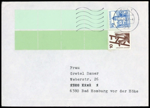 1977, Bundesrepublik Deutschland, 695A + 918A RE, Brief